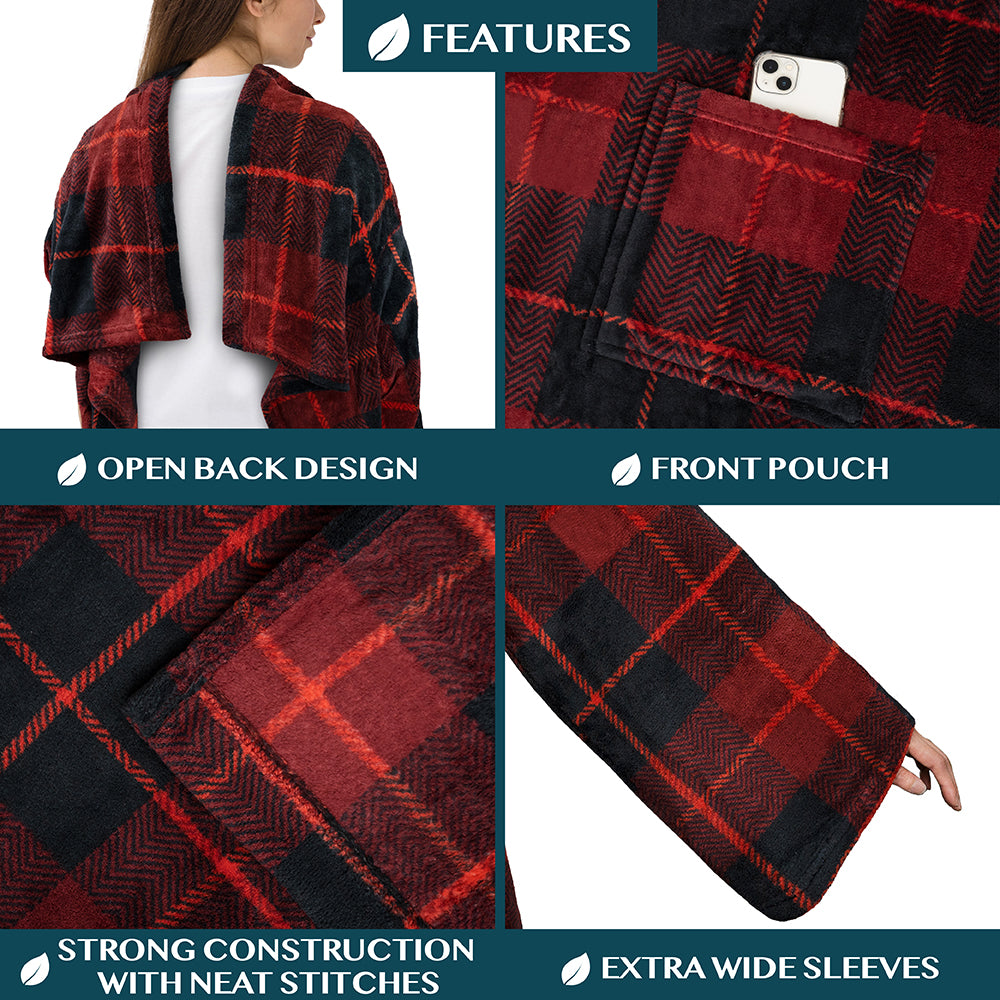 Blanket with Sleeves - Patch Pocket