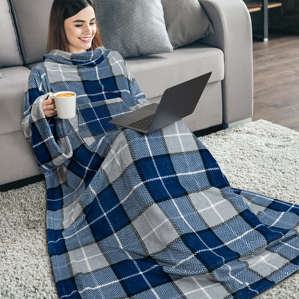 Blanket with Sleeves - Kangaroo Pocket