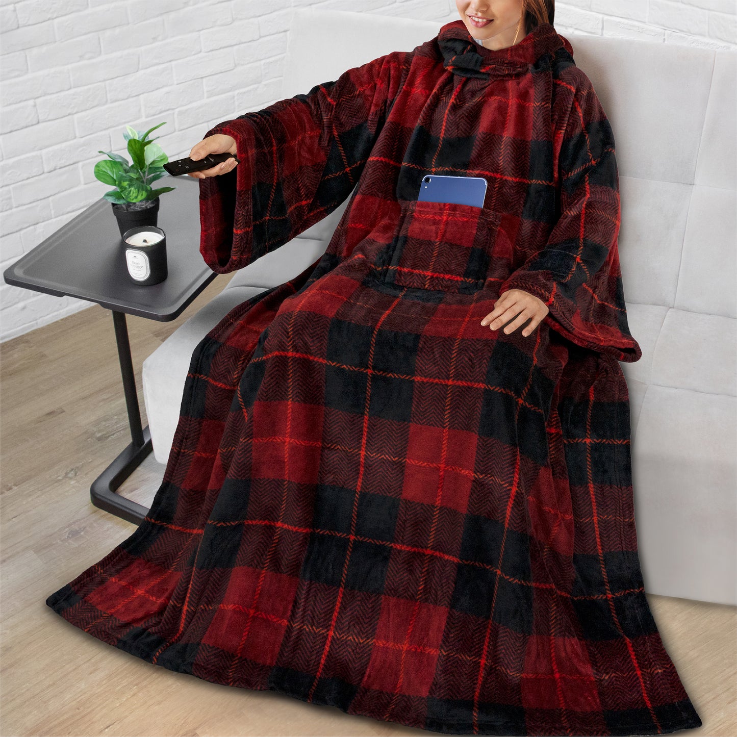 Blanket with Sleeves - Patch Pocket