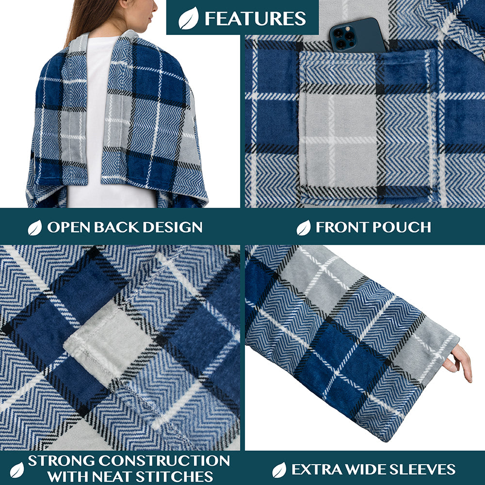 Blanket with Sleeves - Patch Pocket