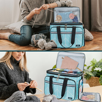  Knitting Storage Bag, Small Yarn Organizer Portable