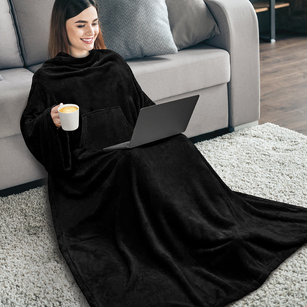 Blanket with Sleeves - Kangaroo Pocket