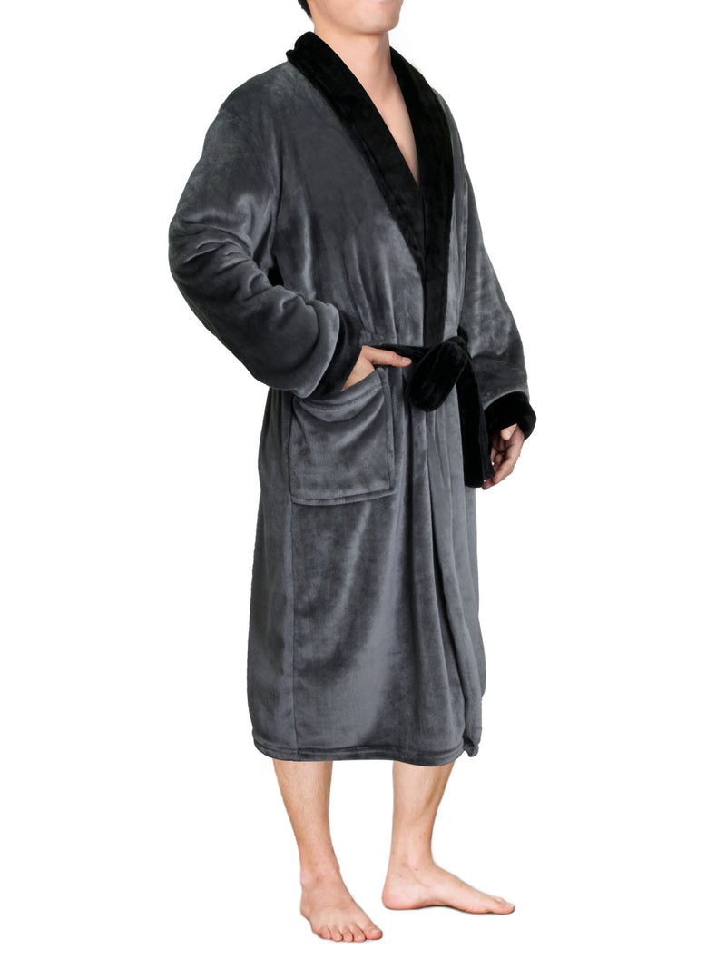 Men's Two-Tone Fleece Robe